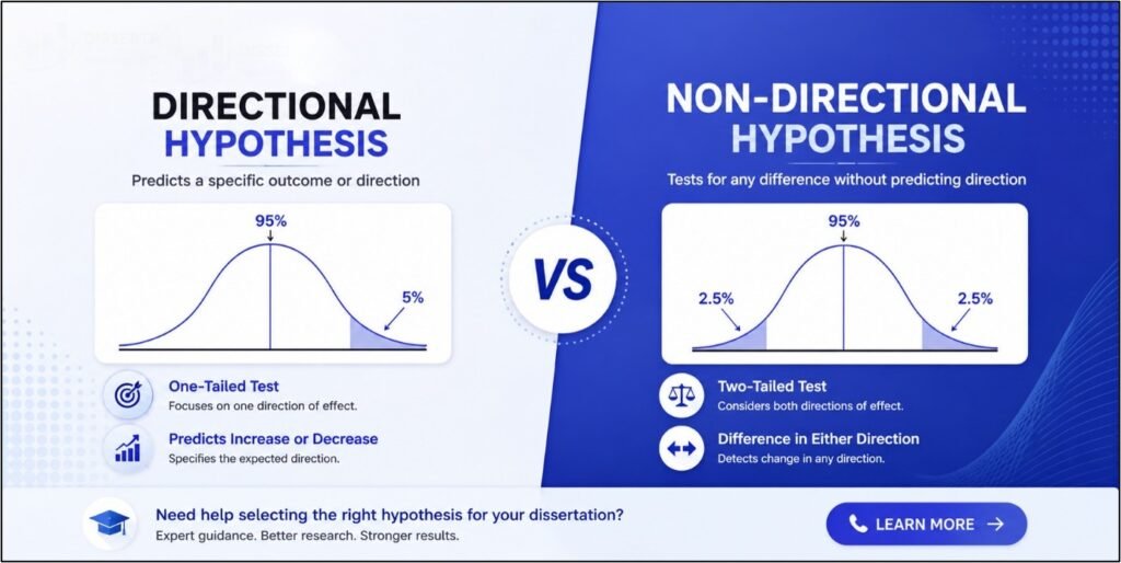 non directional vs directional hypothesis